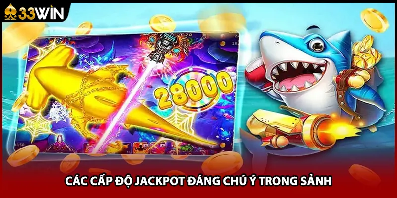 Các cấp độ jackpot đáng chú ý trong sảnh