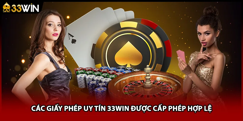 Các giấy phép uy tín 33WIN được cấp phép hợp lệ