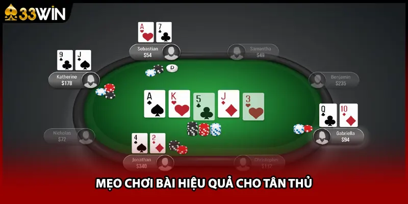 Mẹo chơi bài hiệu quả cho tân thủ